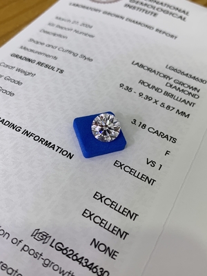 ซื้อ 3.18CT F VS1 3EX CVD เพชรสังเคราะห์เพชรเพชรตัด IGI ใบรับรอง LG626434630 online manufacture