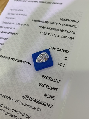ซื้อ 2.38CT D VS1 2EX เพชรสังเคราะห์ หุ่นทดลอง เพชรทรงพาย online manufacture