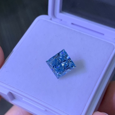 ซื้อ 3.2CT แฟนซี อินเทนซ์ บลู VS1 2EX CVD ห้องปฏิบัติการโต Diamond Princess Cut online manufacture