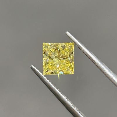 ซื้อ 1.06ct ห้องทดลอง เพชร เหลือง เจ้าหญิงตัด CVD แฟนซีเข้มเหลือง VVS2 2EX N IGI online manufacture