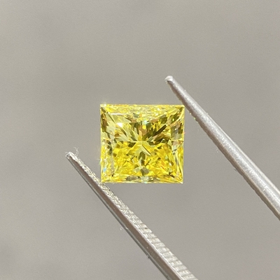 ซื้อ VVS2 2.14ct สร้างในห้องปฏิบัติการ แคนารี ไดมอนด์ CVD HPHT ไดมอนด์ OEM online manufacture