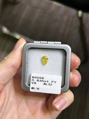 ซื้อ 0.83ct ห้องปฏิบัติการผลิตเพชรสีเหลือง เพชรตัด CVD Fancy Yellow Loose VS Diamond online manufacture
