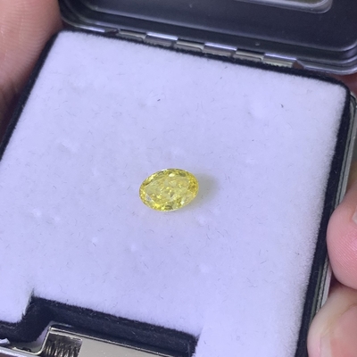 ซื้อ 1.51ct ห้องปฏิบัติการเจริญเติบโตเพชรตัดโอวาล HPHT สีเหลืองสดใส VS1 2EX N online manufacture
