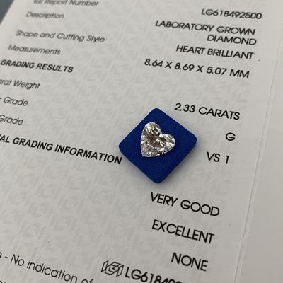 ซื้อ 2.33ct หัวใจเพชรตัด CVD G VS1 2EX N IGI เพชรเทียม online manufacture