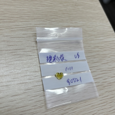 ซื้อ 1.11CT แฟนซีเหลือง VS HPHT หัวใจตัดเพชร online manufacture
