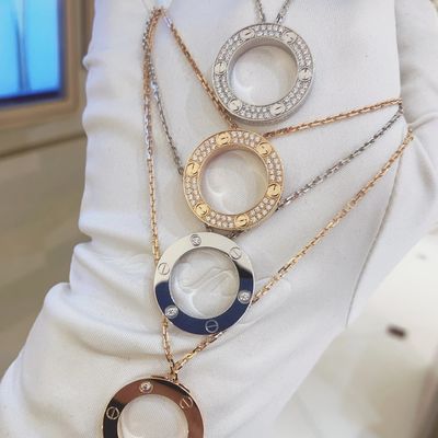 ซื้อ GH VS 18k สร้อยคอทองแท้ สร้อยคอรักเพชร online manufacture