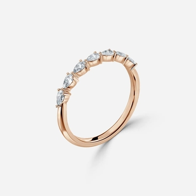 ซื้อ Lab Diamond Wedding Band VVS Clarity HPHT Pear Cut Lab พวงแหวนเพชรที่เติบโต online manufacture