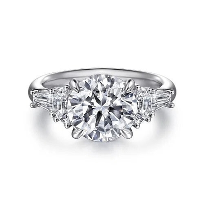 ซื้อ Lab Diamond Wedding Band VVS Clarity HPHT รอบตัด Lab พวงแหวนเพชรที่เติบโต online manufacture