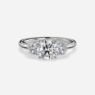 ซื้อ VVS Clarity HPHT Round Cut Lab Grown Diamond Ring 2 คาราท แปรงแต่งงานเพชรตามสั่ง online manufacture