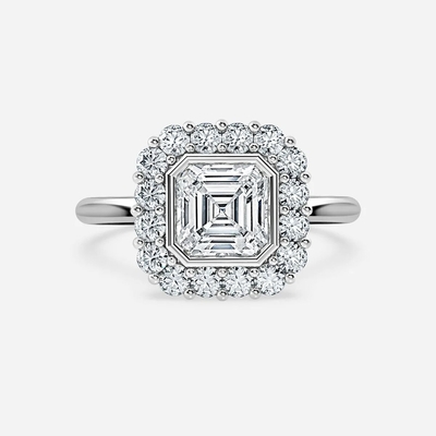 ซื้อ วงแหวนแต่งงานเพชรที่พัฒนาในห้องปฏิบัติการ VVS Clarity HPHT Princess Cut Ring ในรูปร่างกลม online manufacture