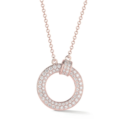 ซื้อ 18K 14K 10K เนื้อทองเหลืองแท้ ความใส CVD กลมตัด Bezel ห้องปฏิบัติการเติบโต Diamond Necklace online manufacture