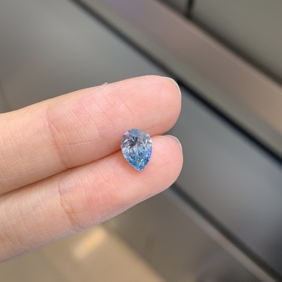 IGI ได้รับการรับรอง 1.13ct ห้องปฏิบัติการเพาะเพชร Pear ตัด CVD Fancy Intense Blue VS2 2EX
