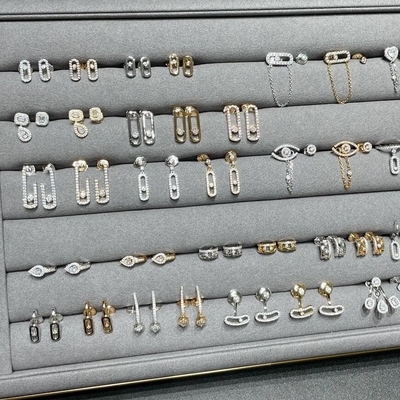 18k เนื้อทองคําแท้ เครื่องประดับละเอียด เครื่องประดับ H สี SI1 ความชัดเจน