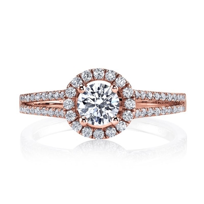 สร้างในห้องปฏิบัติการ Diamond Halo Ring 18K 14K 10K เนื้อทองแข็ง