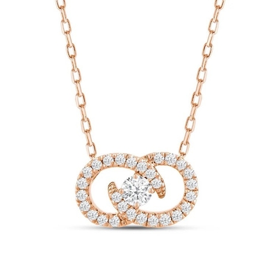 เครื่องประดับหางคอเพชรที่ปลูกในห้องปฏิบัติการ ประเภท 18K 14K 10K ทองแข็ง ความใส CVD กลมตัด